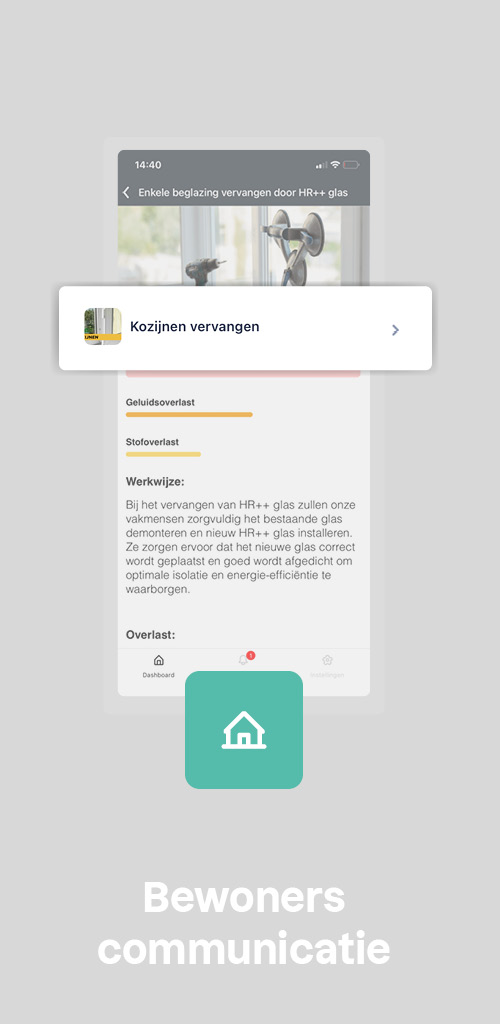 Uitleg over werkzaamheden en overlast in de app