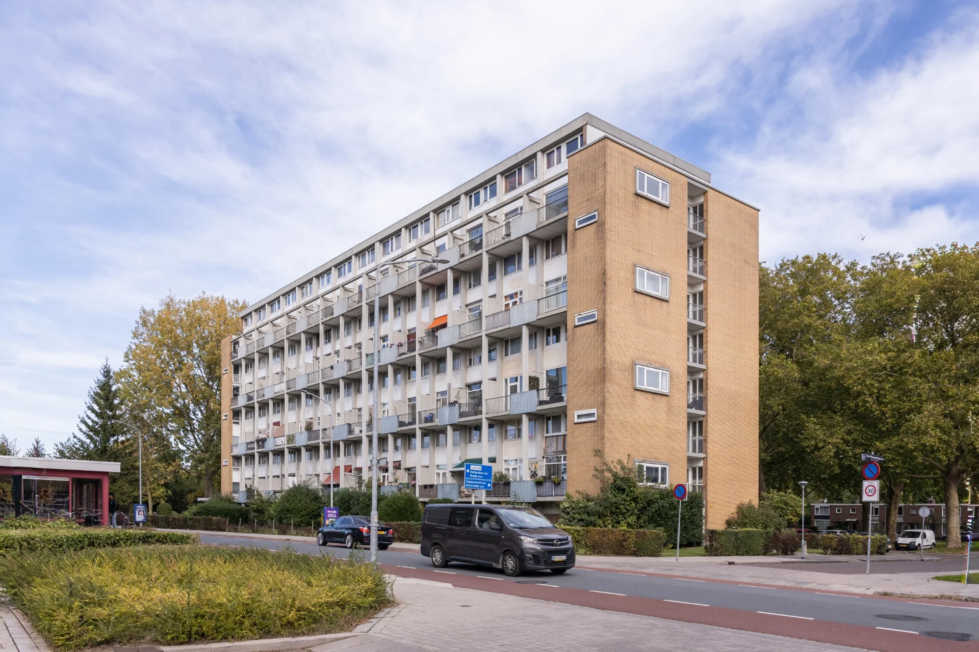 Bosseplantsoen vóór de renovatie, gezien vanaf de straat